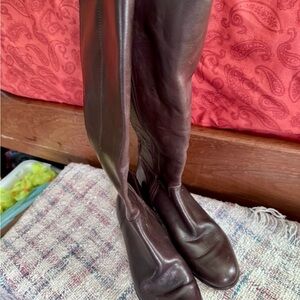 Corso Como Women’s Dark Brown Leather Knee-High Boots